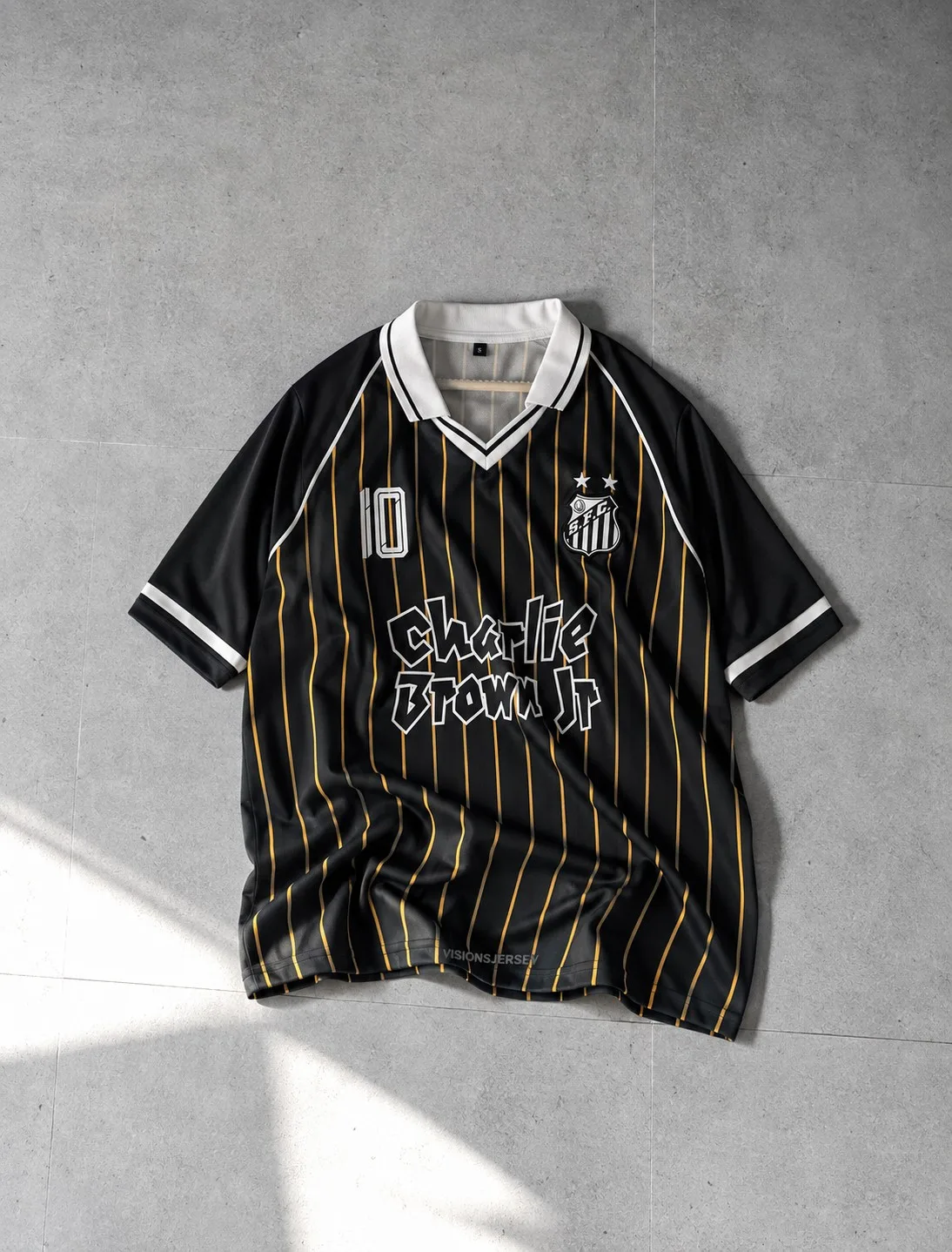Neymar Santos Charlie Brown Black Jersey