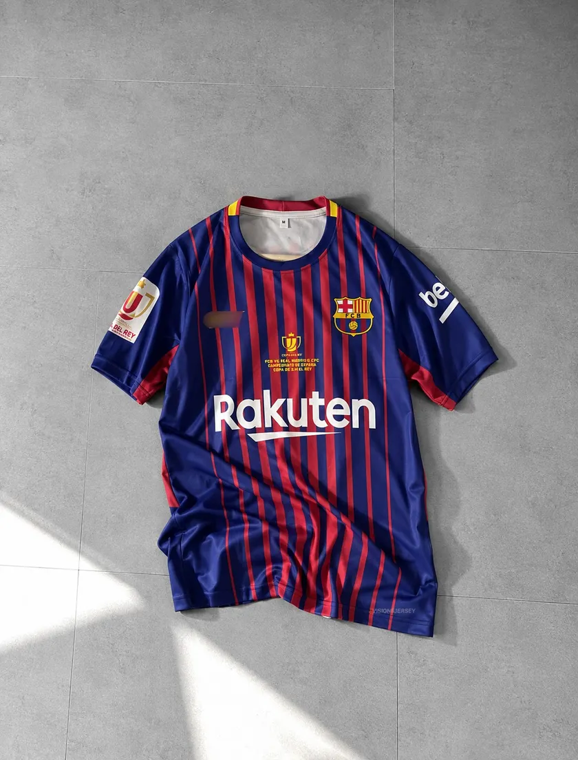 Messi Barcelona 2018 Copadelray Final Edition Retro Jersey